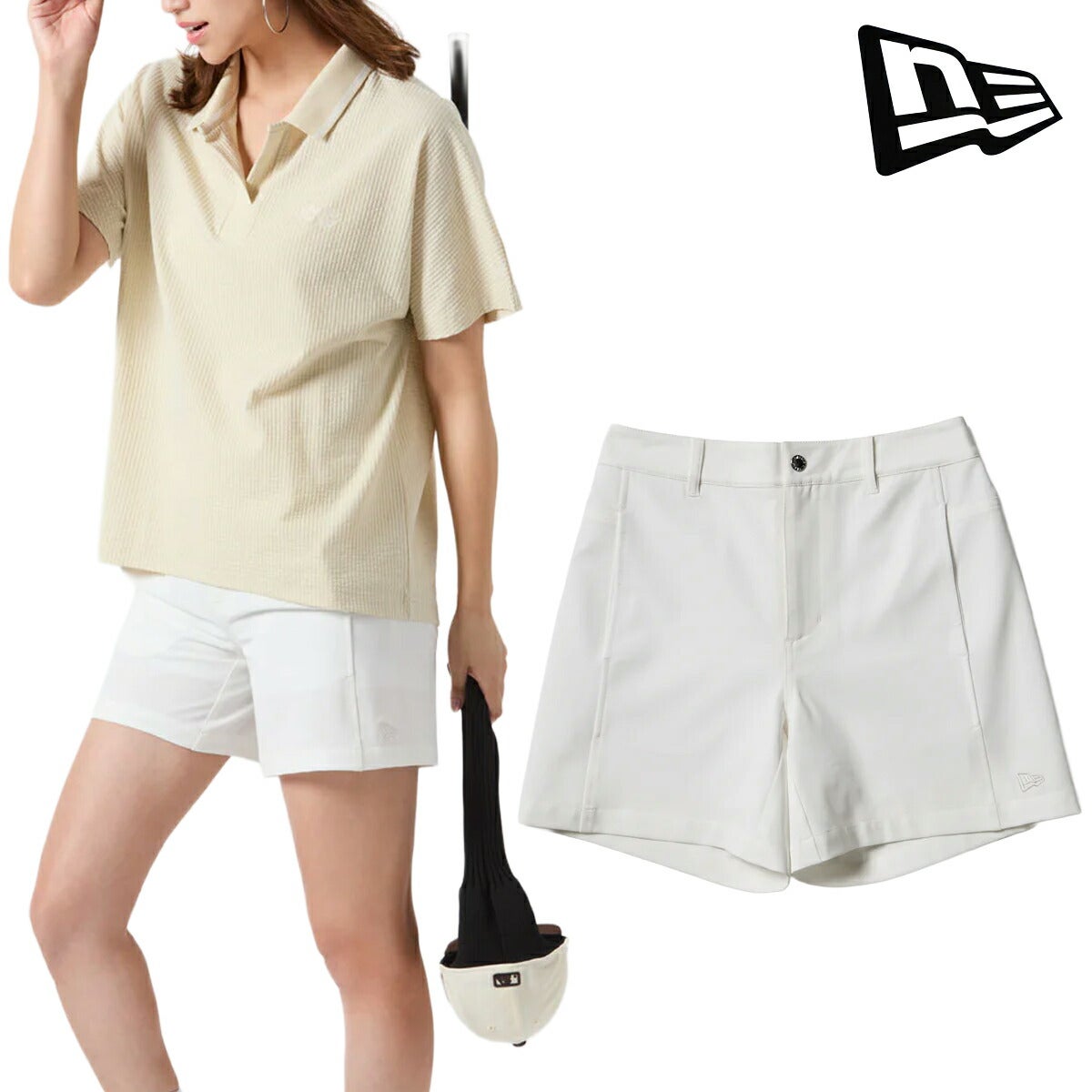 ニューエラ2026年春夏モデルレディースGFWSTRETCHTWILLSPTWHIショートパンツ14859845【26SS】