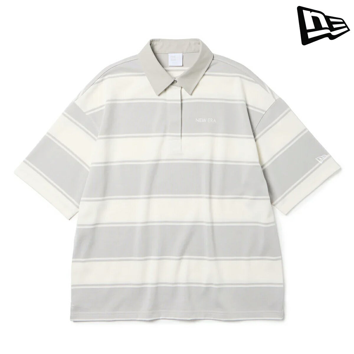 ニューエラ2026年春夏モデルレディースGFWSSRUGBYSHIRTBORDERGRY半袖シャツ14859861【26SS】