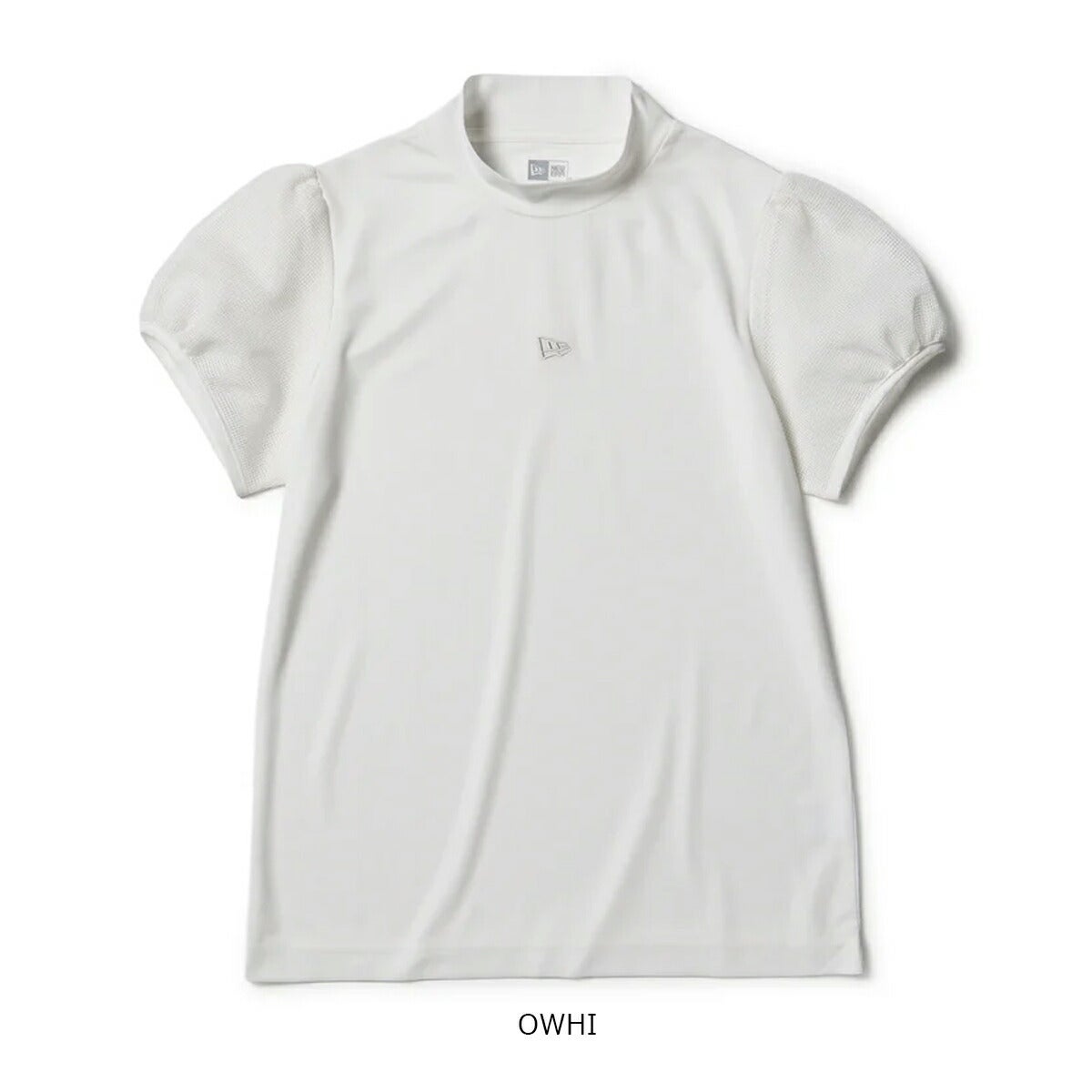 ニューエラ2026年春夏モデルレディースGFWSSMESHSLEEVEMNECKTEEOWHI半袖ハイネックシャツ14859875【26SS】