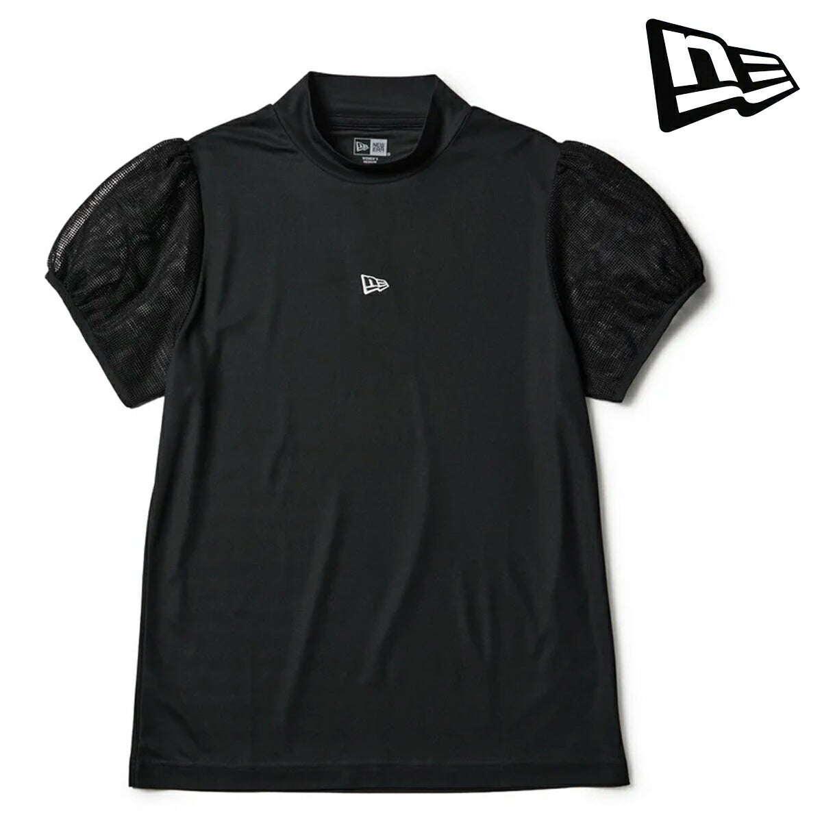 ニューエラ2026年春夏モデルレディースGFWSSMESHSLEEVEMNECKTEEBLK半袖ハイネックシャツ14859876【26SS】