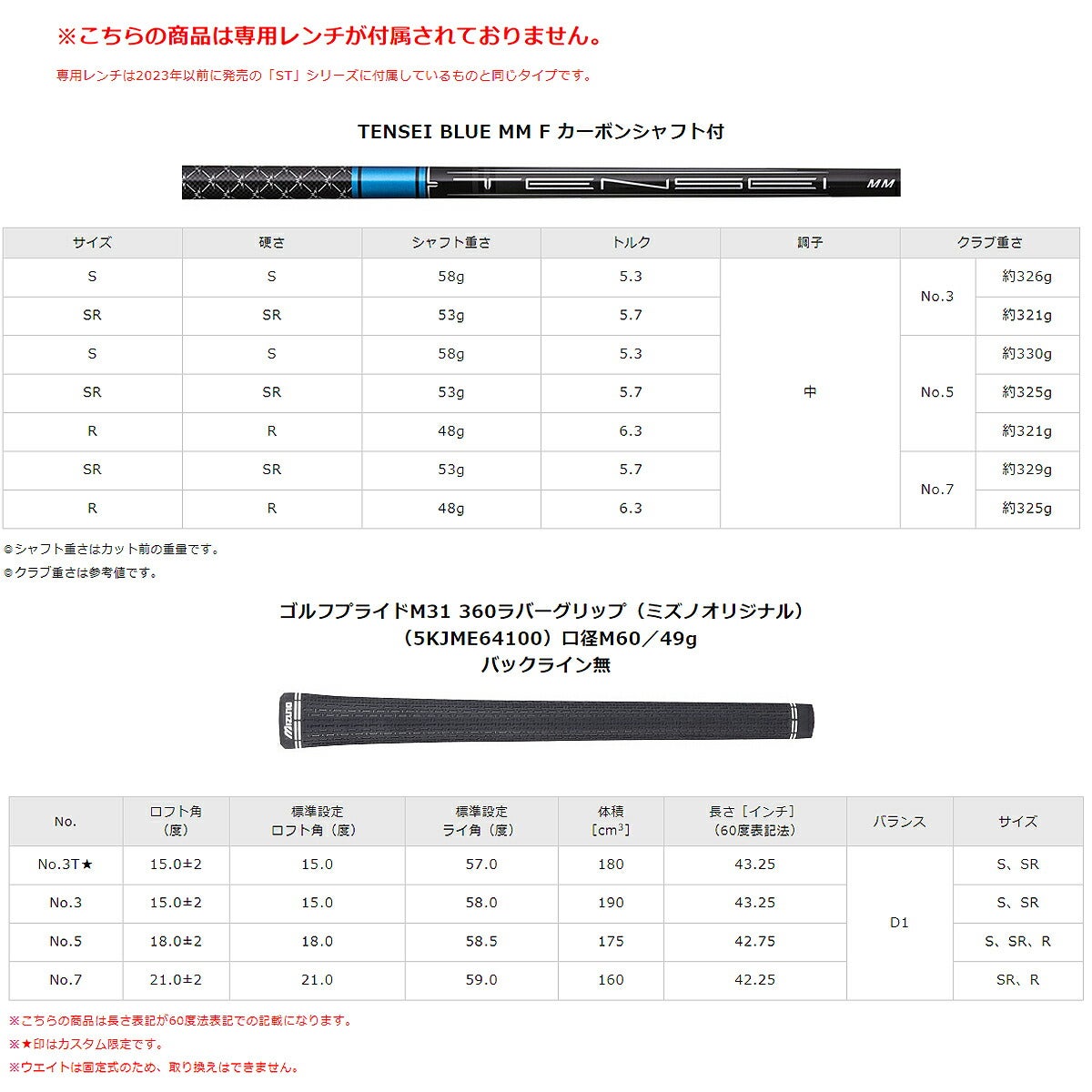 ミズノメンズJPXONEフェアウェイウッドTENSEIBLUEMMFカーボンシャフト【26SS】