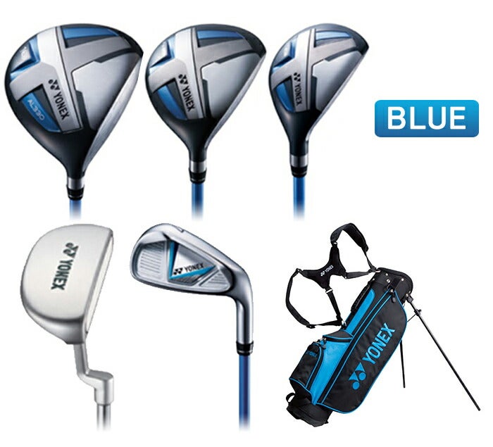 【2016年モデル】【J135】YONEX-ヨネックス-ジュニアクラブセット7本セット(DR,FW,UT,I#7,I#9,SW,PT)＋キャディバッグ【クラブセット】