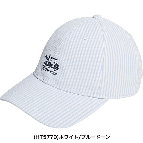 アディダスゴルフ2023年春夏モデルレディースシアサッカーストライプキャップMGR62adidasgolf【23】