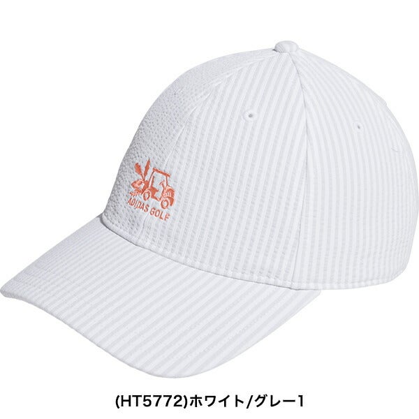 アディダスゴルフ2023年春夏モデルレディースシアサッカーストライプキャップMGR62adidasgolf【23】