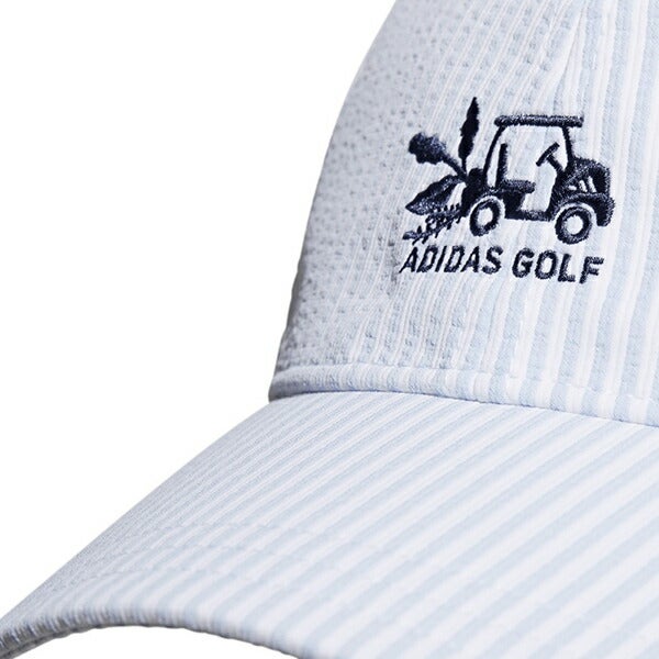 アディダスゴルフ2023年春夏モデルレディースシアサッカーストライプキャップMGR62adidasgolf【23】