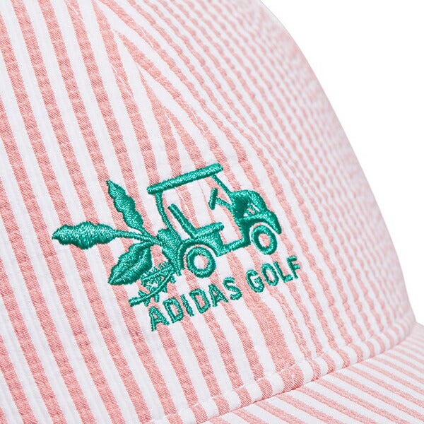 アディダスゴルフ2023年春夏モデルレディースシアサッカーストライプキャップMGR62adidasgolf【23】
