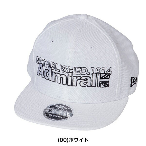 アドミラルゴルフ2023年春夏モデルユニセックスニューエラコラボ平つばキャップADMB322FAdmiralGOLF【23】