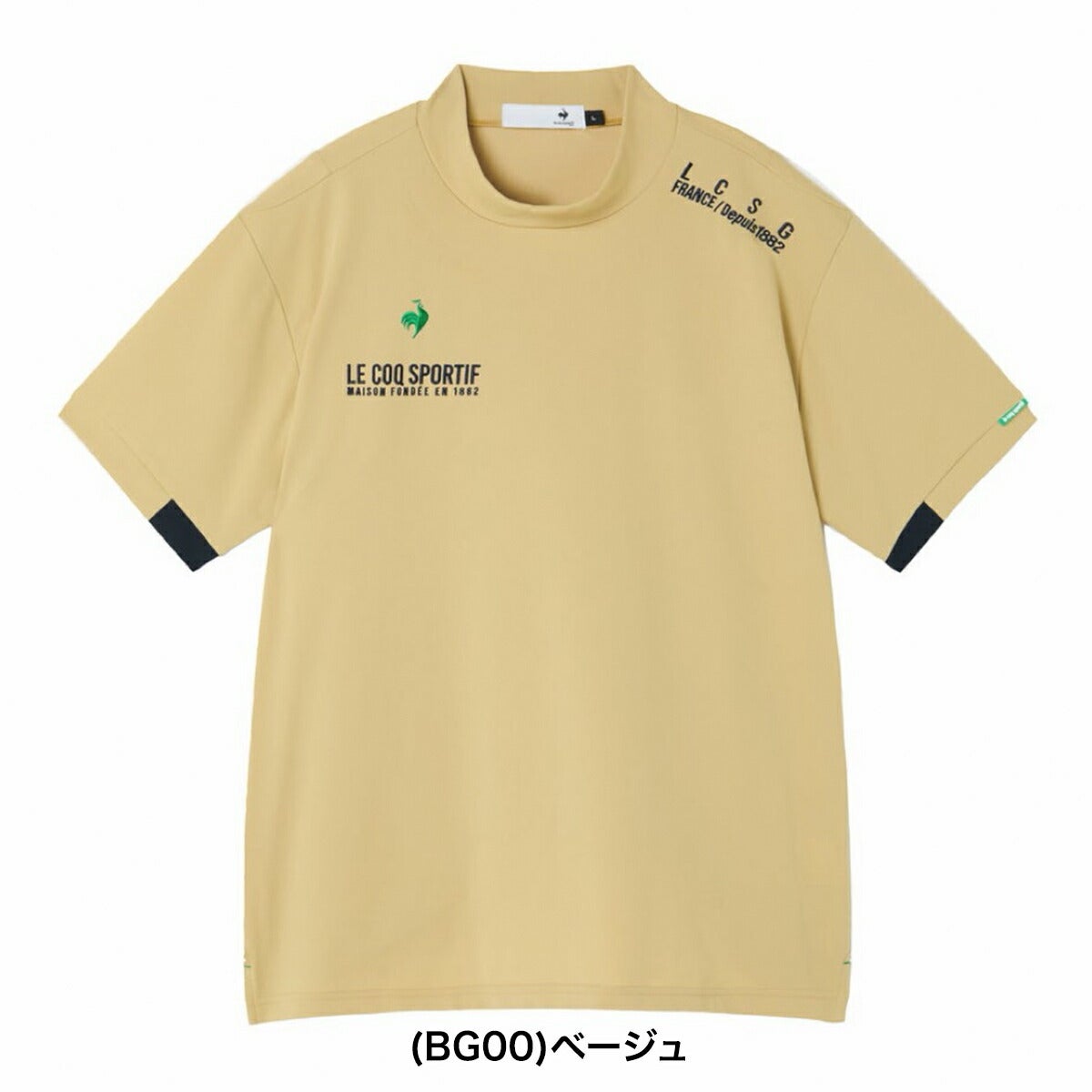★期間限定★【全品対象！エントリーでポイント3倍♪】ルコック2026年春夏モデルメンズマーキングデザイン半袖モックネックシャツマーキングデザイン半袖モックネックシャツLG6SHS51M【26SS】