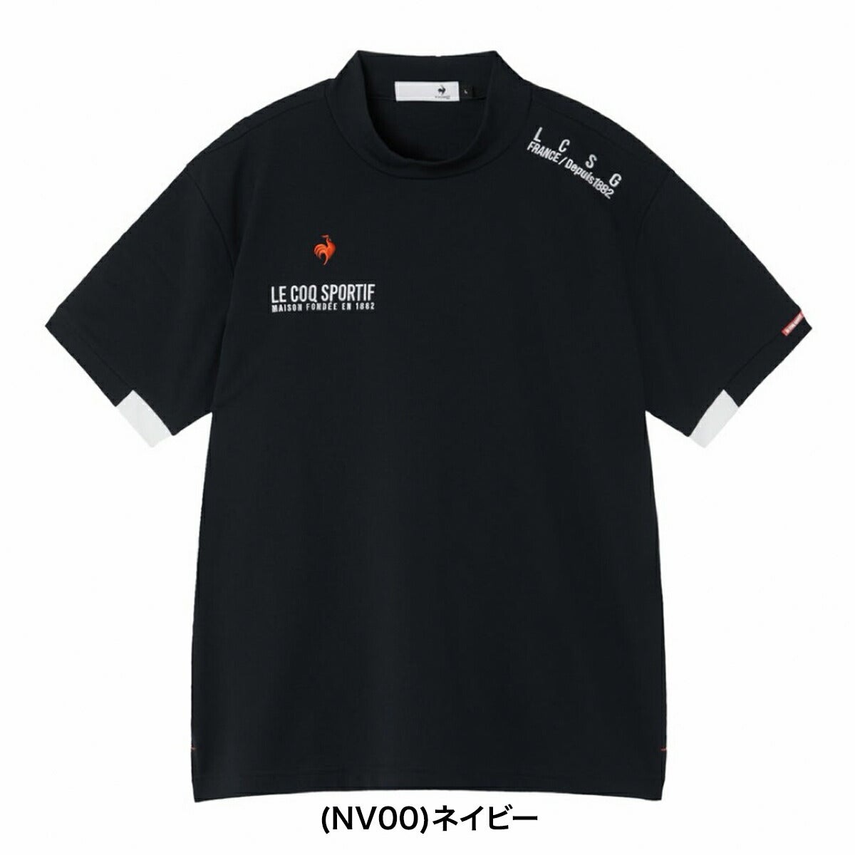 ★期間限定★【全品対象！エントリーでポイント3倍♪】ルコック2026年春夏モデルメンズマーキングデザイン半袖モックネックシャツマーキングデザイン半袖モックネックシャツLG6SHS51M【26SS】