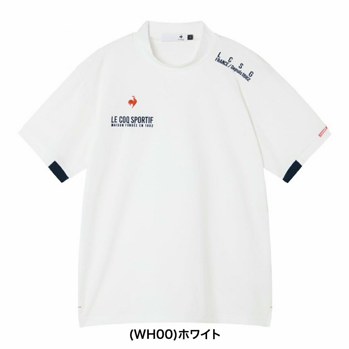 ★期間限定★【全品対象！エントリーでポイント3倍♪】ルコック2026年春夏モデルメンズマーキングデザイン半袖モックネックシャツマーキングデザイン半袖モックネックシャツLG6SHS51M【26SS】