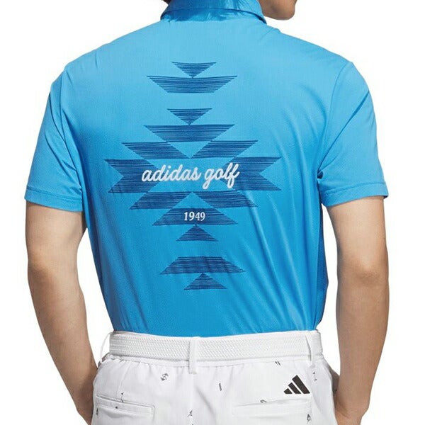 アディダス2026年春夏モデルメンズadidasCLIMACOOLクライマクール接触冷感チマヨ柄バックグラフィックボタンダウン半袖シャツco463【26】