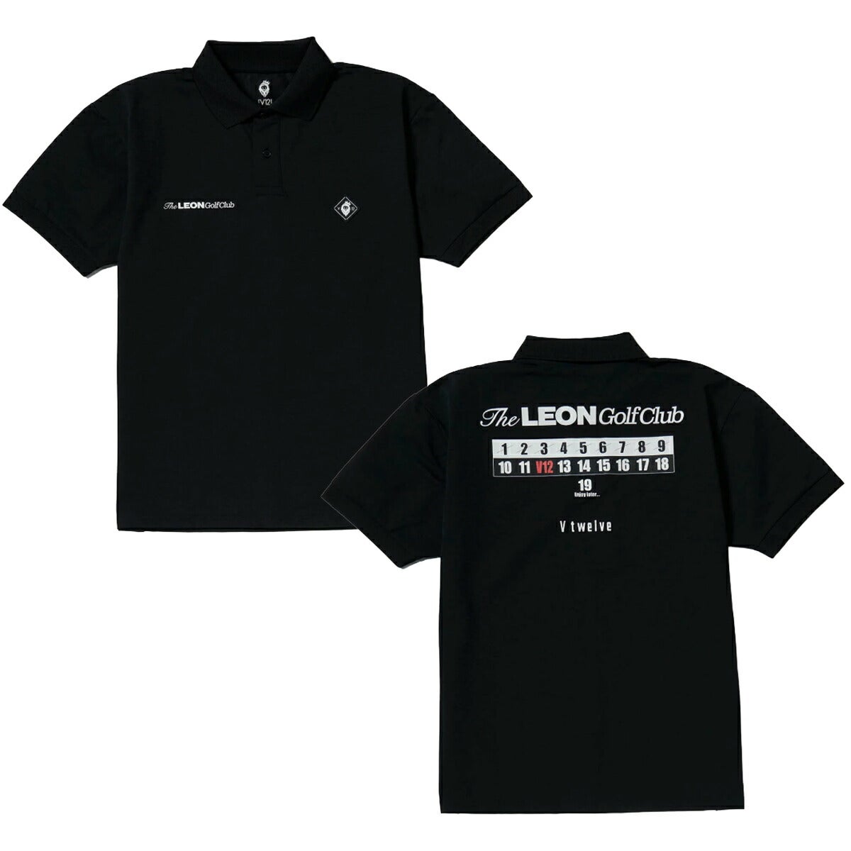 【V12×LEONコラボ】V122026年春夏モデルメンズLEONGCsetAモックネックポロシャツ2枚セットV122611-PL17【26SS】