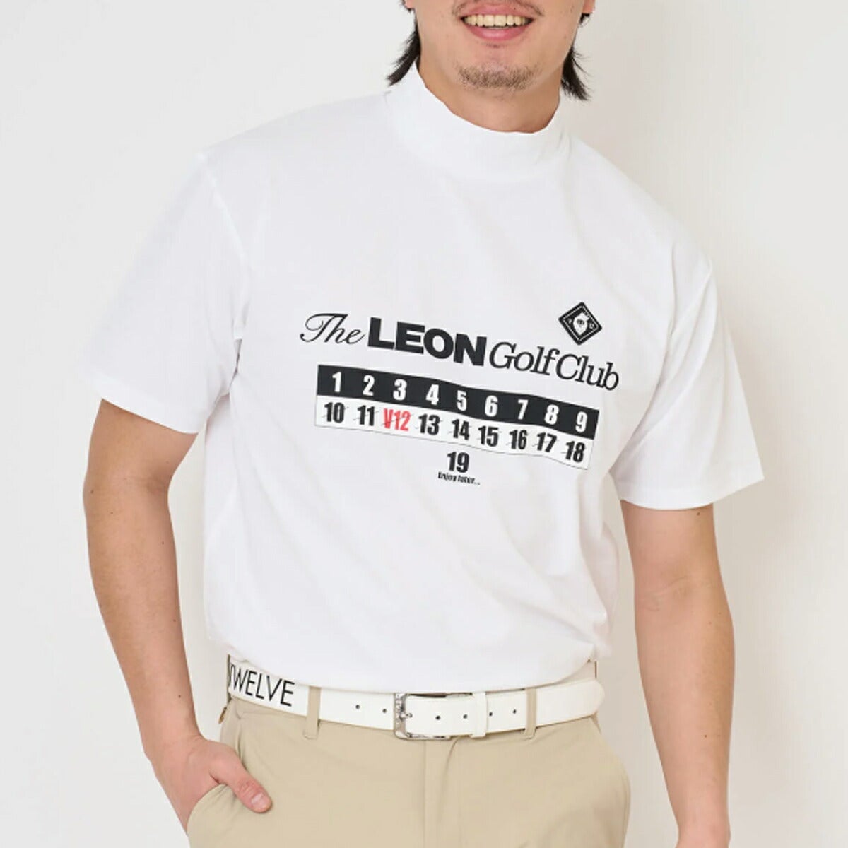 【V12×LEONコラボ】V122026年春夏モデルメンズLEONGCsetAモックネックポロシャツ2枚セットV122611-PL17【26SS】