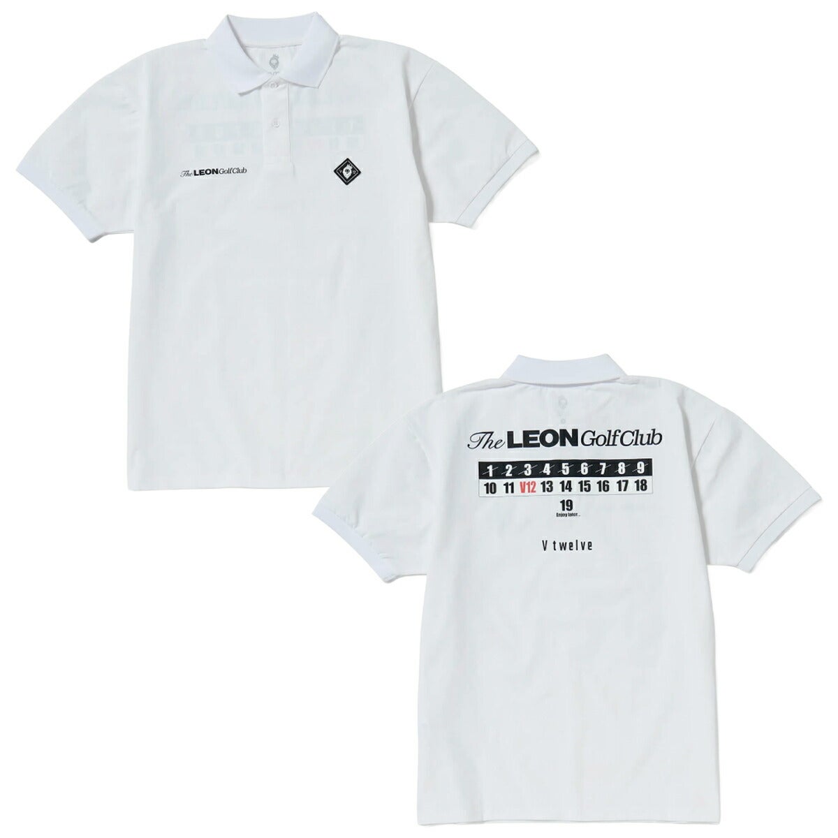 【V12×LEONコラボ】V122026年春夏モデルメンズLEONGCsetBモックネックポロシャツ2枚セットV122611-PL18【26SS】