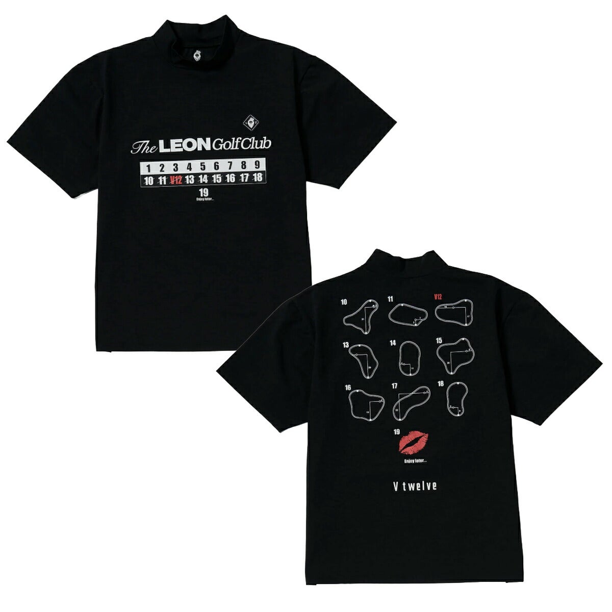 【V12×LEONコラボ】V122026年春夏モデルメンズLEONGCsetBモックネックポロシャツ2枚セットV122611-PL18【26SS】