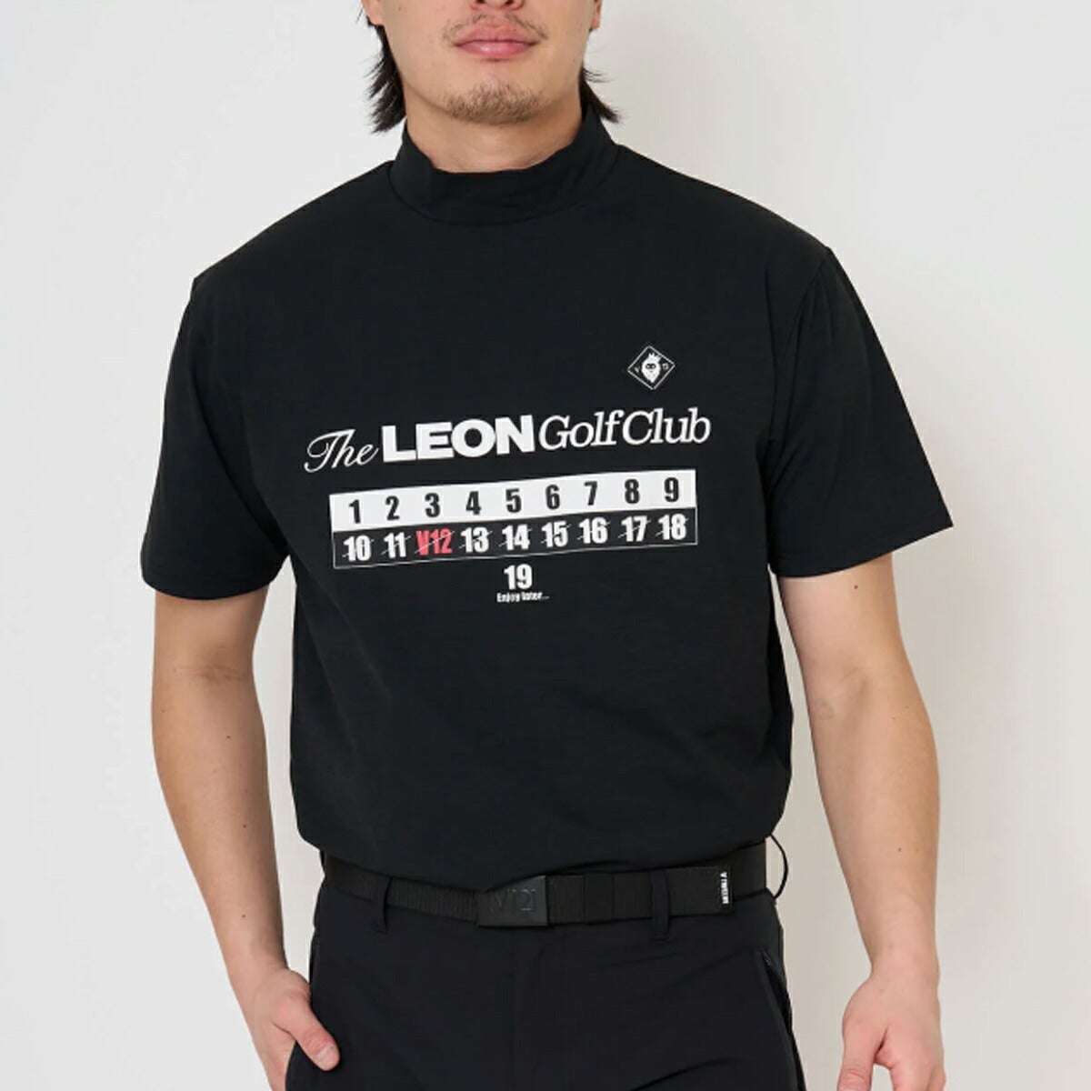 【V12×LEONコラボ】V122026年春夏モデルメンズLEONGCsetBモックネックポロシャツ2枚セットV122611-PL18【26SS】