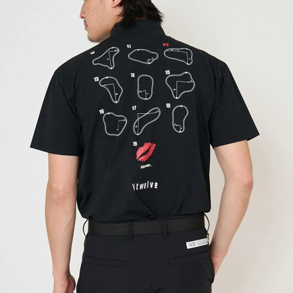 【V12×LEONコラボ】V122026年春夏モデルメンズLEONGCsetBモックネックポロシャツ2枚セットV122611-PL18【26SS】
