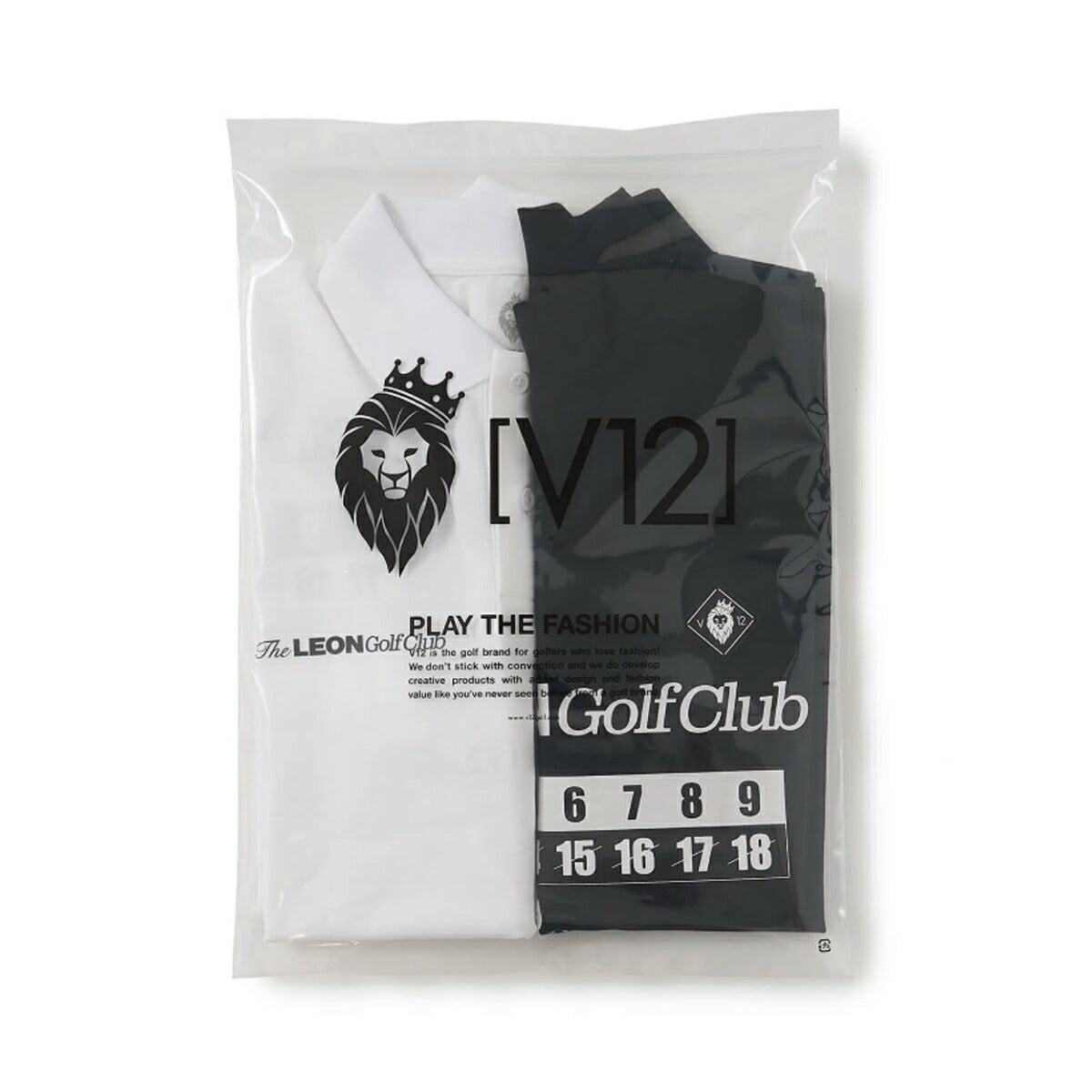 【V12×LEONコラボ】V122026年春夏モデルメンズLEONGCsetBモックネックポロシャツ2枚セットV122611-PL18【26SS】