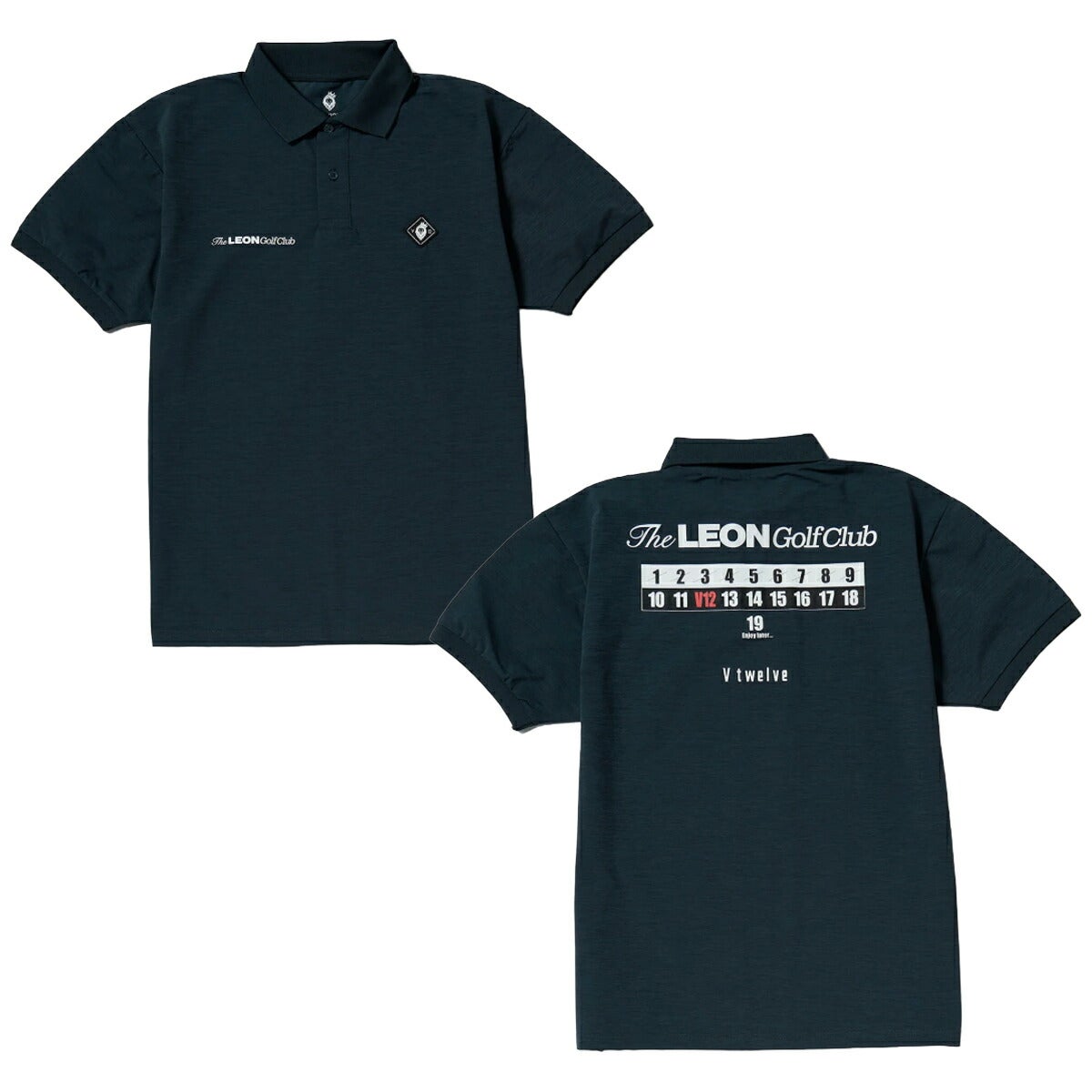 【V12×LEONコラボ】V122026年春夏モデルメンズLEONGCsetCモックネックポロシャツ2枚セットV122611-PL19【26SS】
