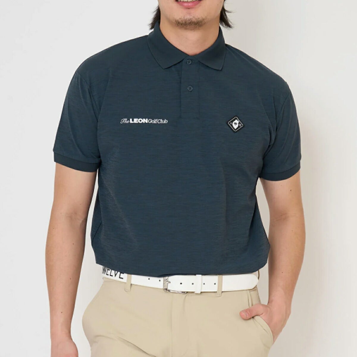【V12×LEONコラボ】V122026年春夏モデルメンズLEONGCsetCモックネックポロシャツ2枚セットV122611-PL19【26SS】