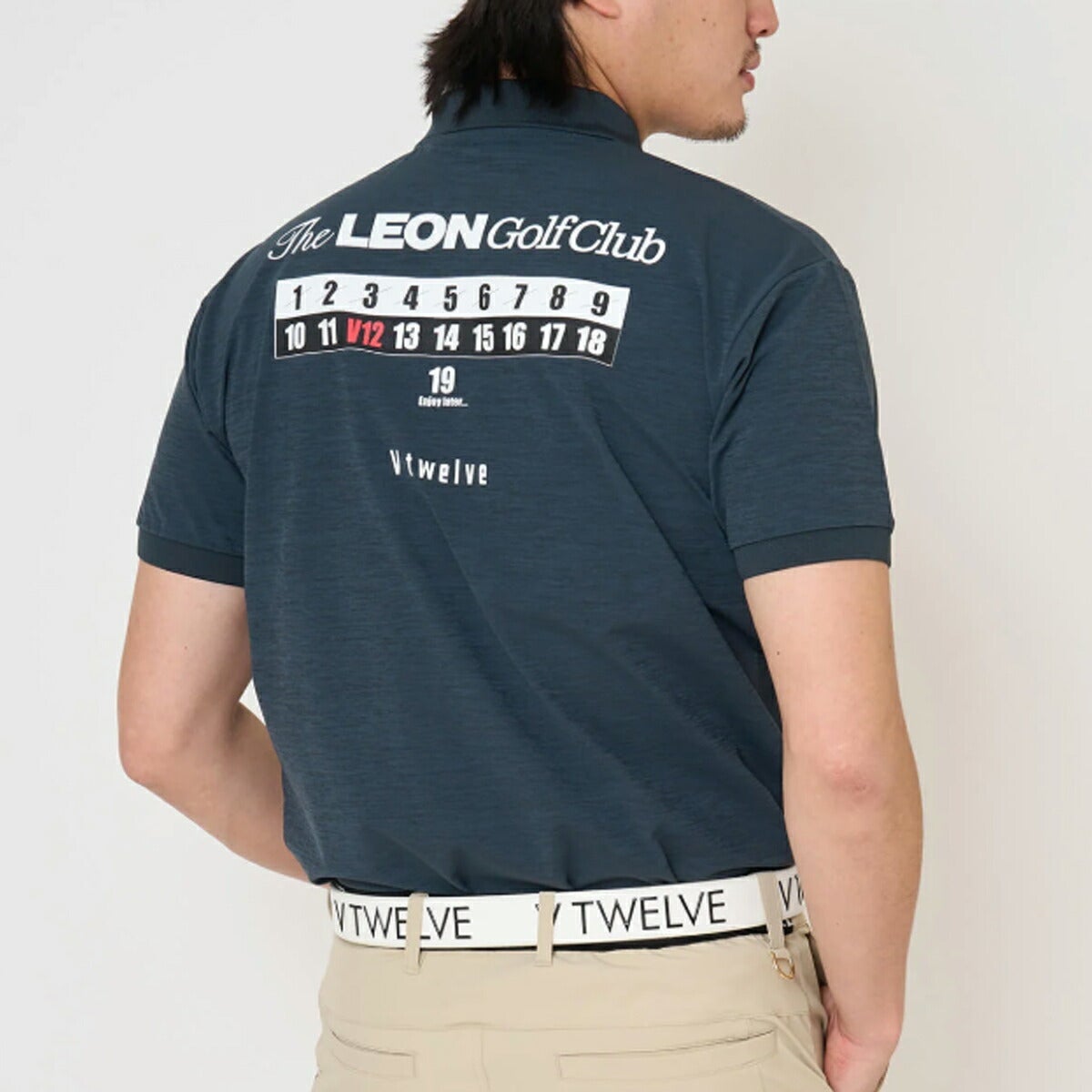 【V12×LEONコラボ】V122026年春夏モデルメンズLEONGCsetCモックネックポロシャツ2枚セットV122611-PL19【26SS】
