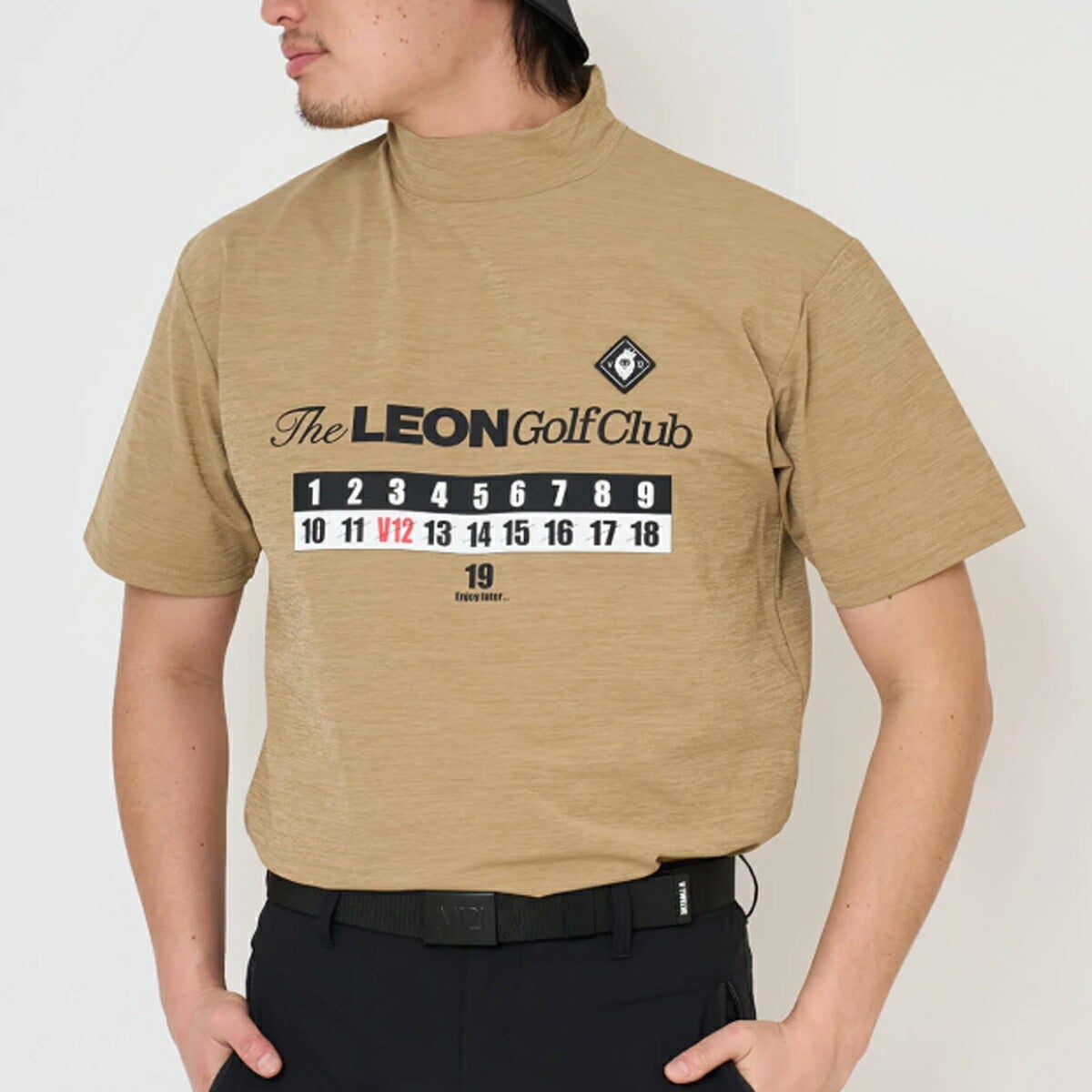 【V12×LEONコラボ】V122026年春夏モデルメンズLEONGCsetCモックネックポロシャツ2枚セットV122611-PL19【26SS】