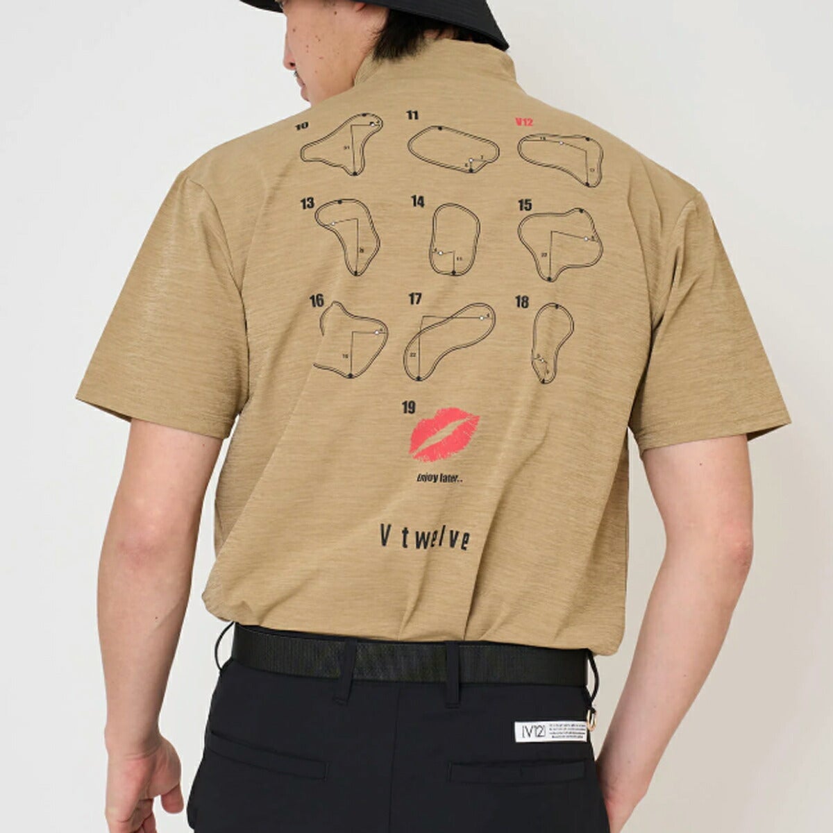 【V12×LEONコラボ】V122026年春夏モデルメンズLEONGCsetCモックネックポロシャツ2枚セットV122611-PL19【26SS】