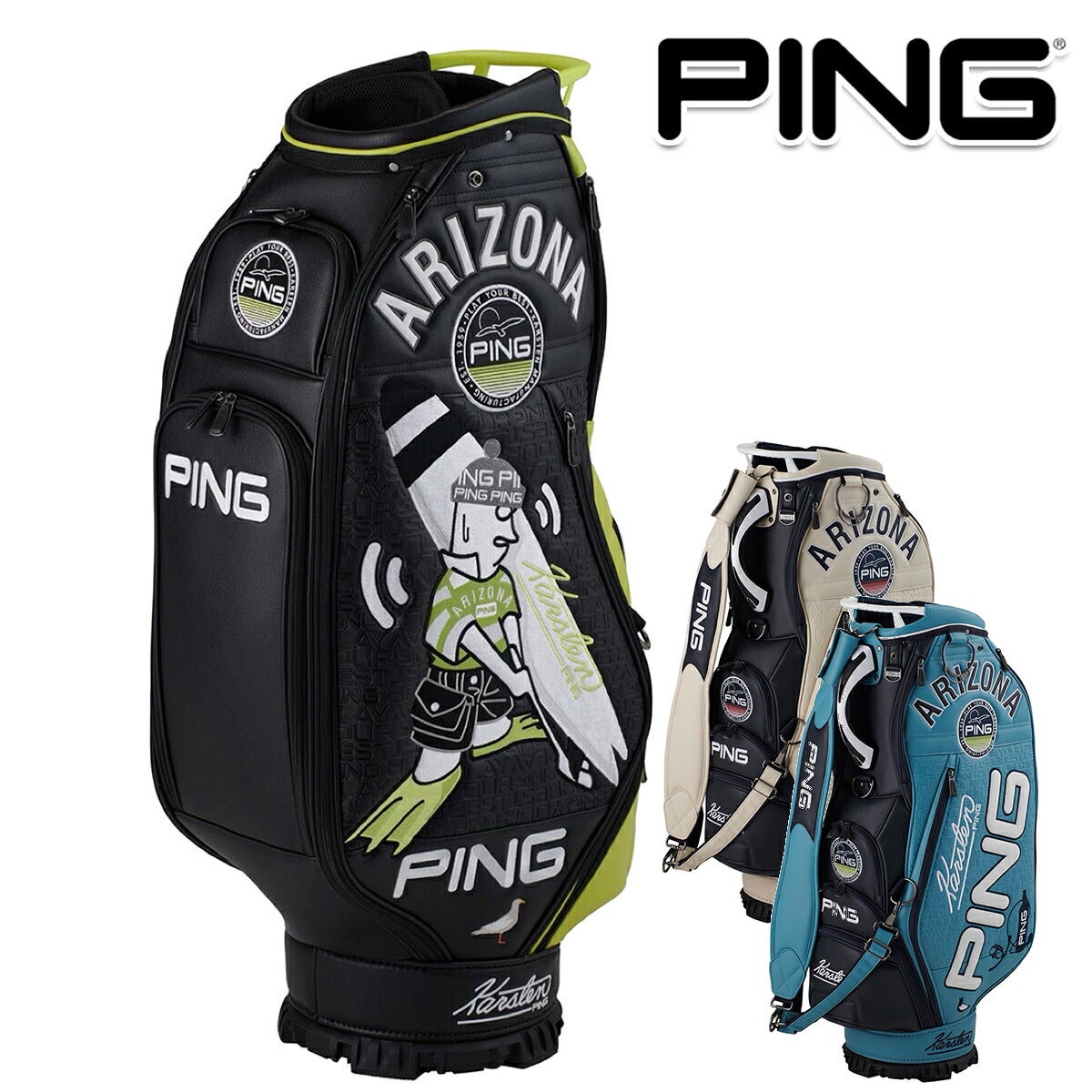ピンゴルフメンズMR.PINGサーフキャディバッグ5kg9.5型4分割シューズポケット付き3点式ショルダーベルトネームプレート付属なしCB-N2602MR.PINGサーフCB-N2602【26SS】