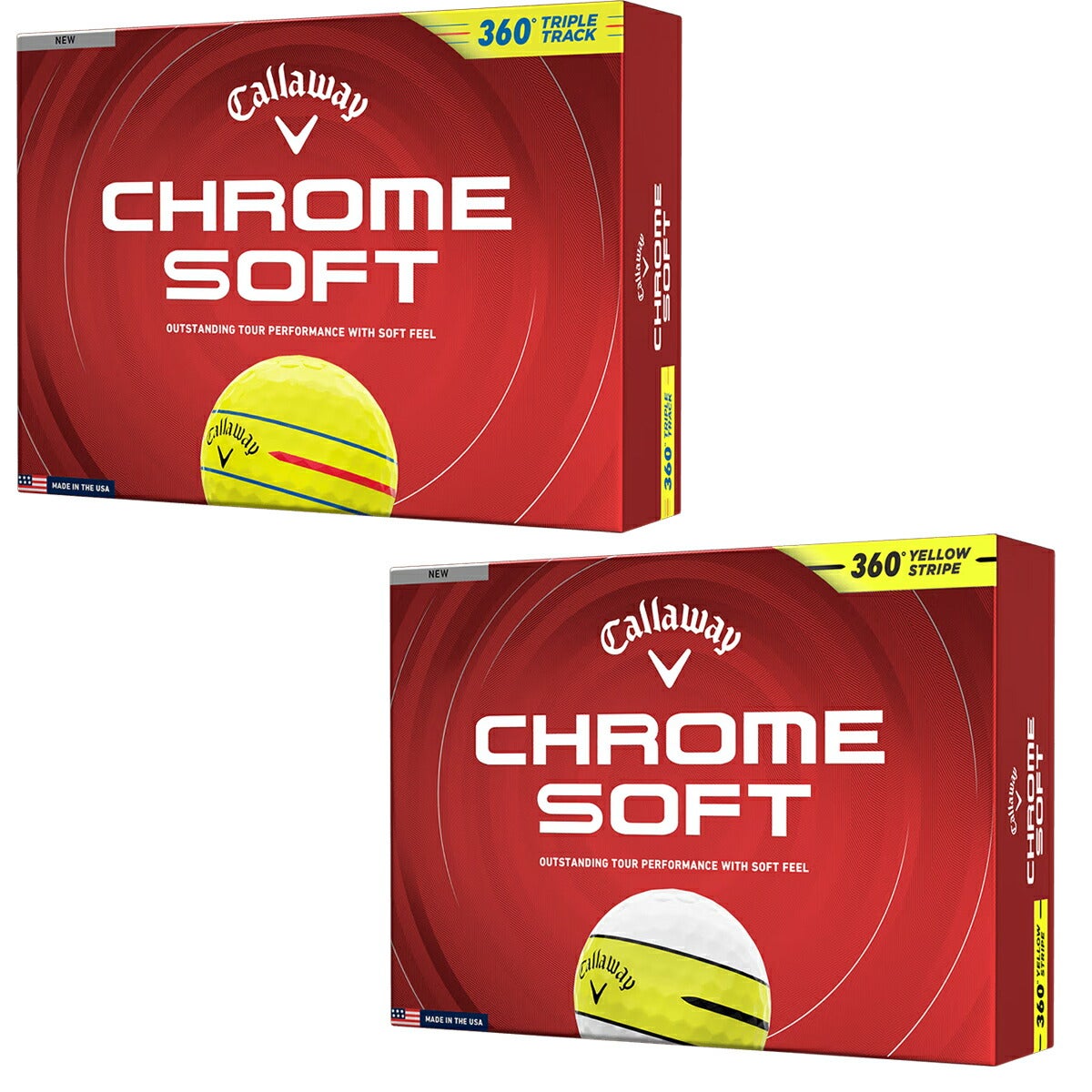 ★期間限定★【全品対象！エントリーでポイント3倍♪】キャロウェイゴルフクロムソフト360CHROMESOFTゴルフボール1ダース【26SS】