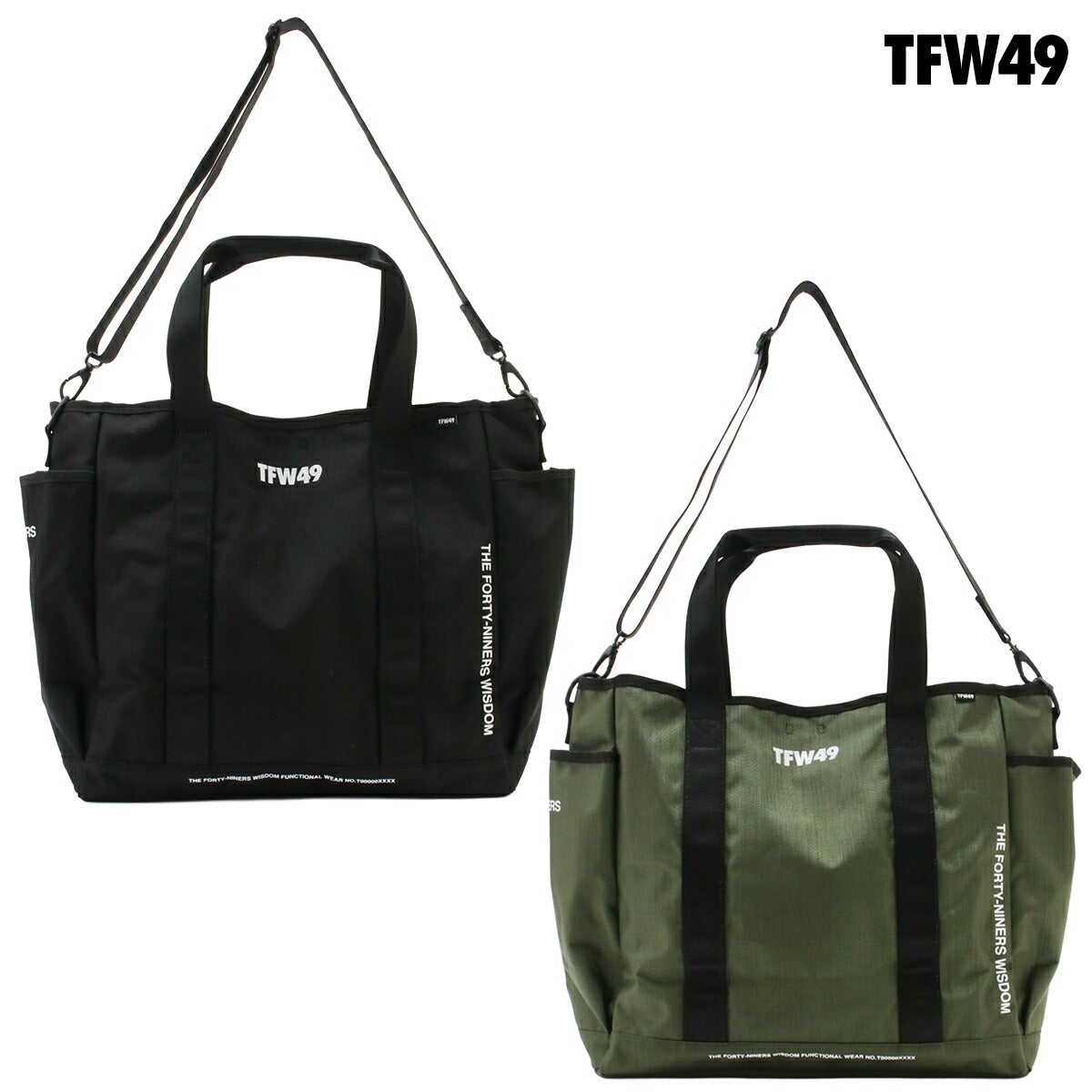 ★12月限定★【全品対象！エントリーでポイント3倍！】TFW492025年秋冬モデルユニセックスNYLONTOTEBAGトートバッグT132510019【25】