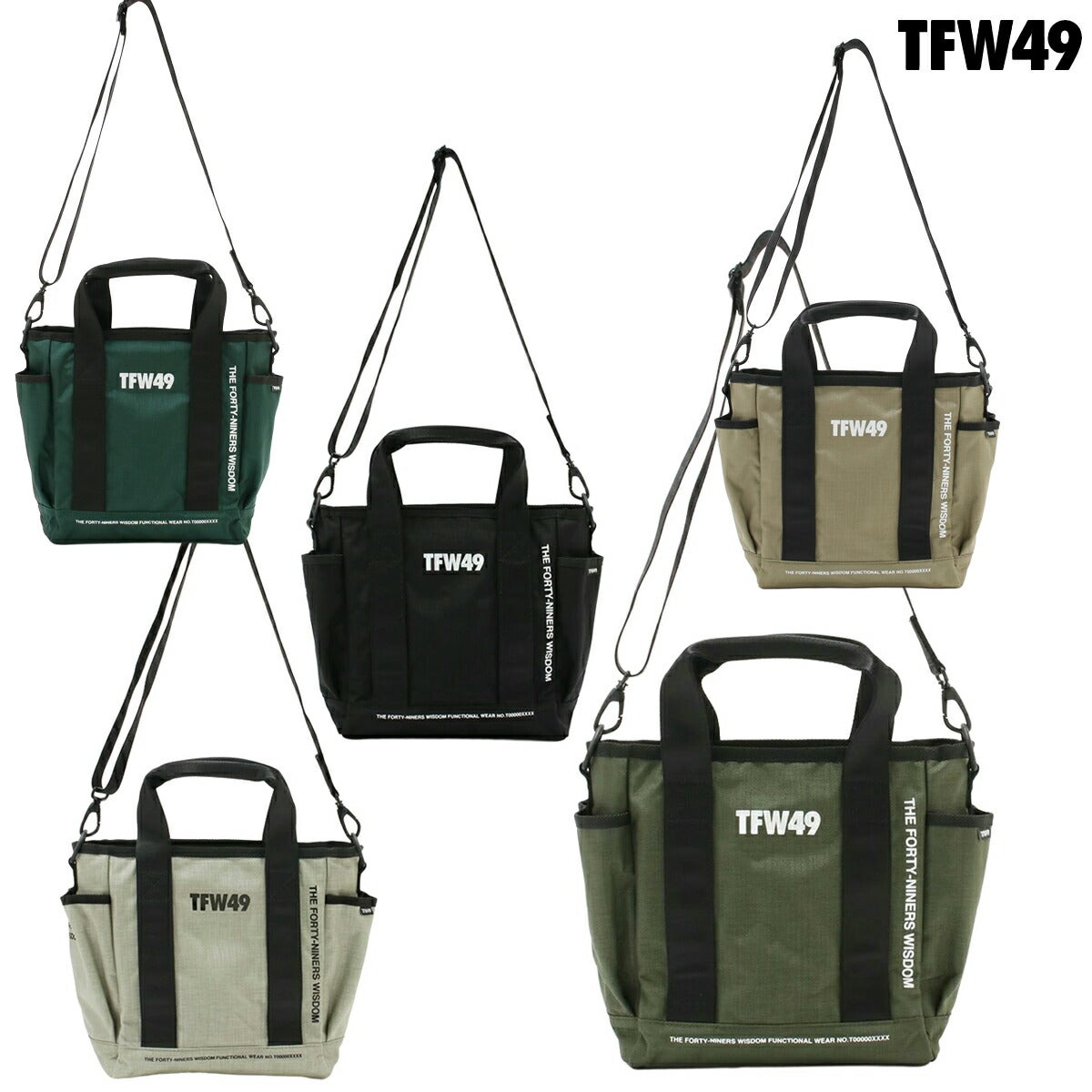 ★12月限定★【全品対象！エントリーでポイント3倍！】TFW492025年秋冬モデルユニセックスNYLONTOTEBAGSMALミニトートバッグT132510020カートバッグラウンドバッグ【25】