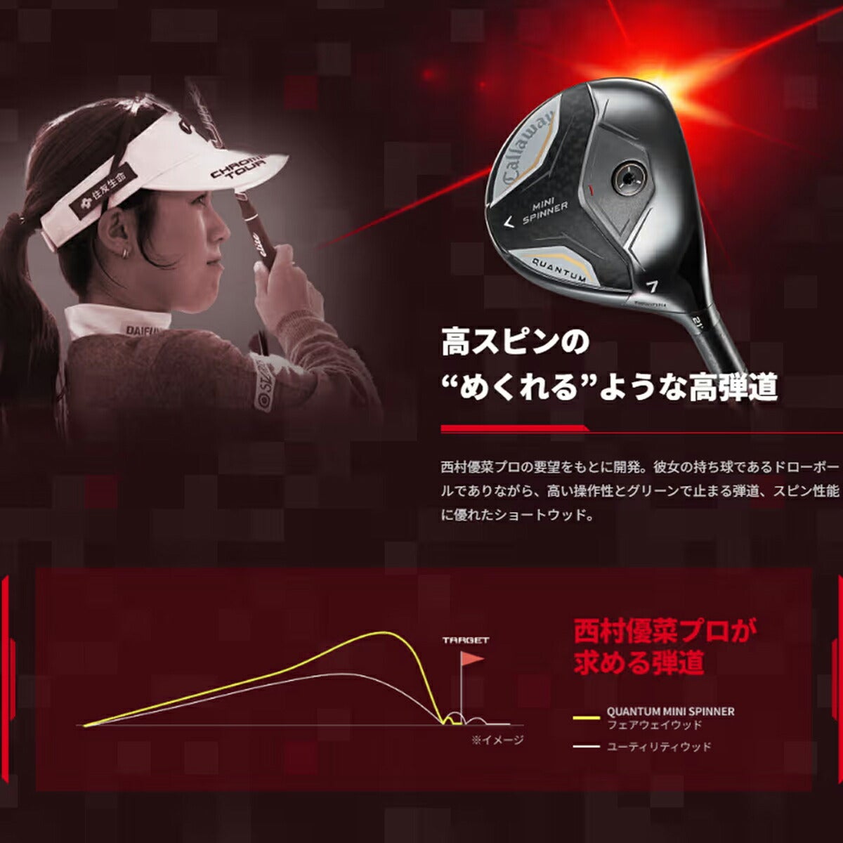 キャロウェイゴルフメンズクアンタムミニスピナーQUANTUMMINISPINNERフェアウェイウッドATHLEMAX60カーボンシャフト【26SS】