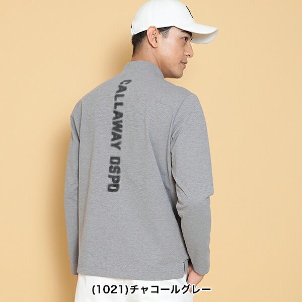 ★最大P10倍スタート★【2-3点一緒に購入で最大Ｐ10倍！※要エントリー】キャロウェイアパレル2024年秋冬モデルメンズヘビー天竺モックネック長袖シャツC24233101Callaway【24】