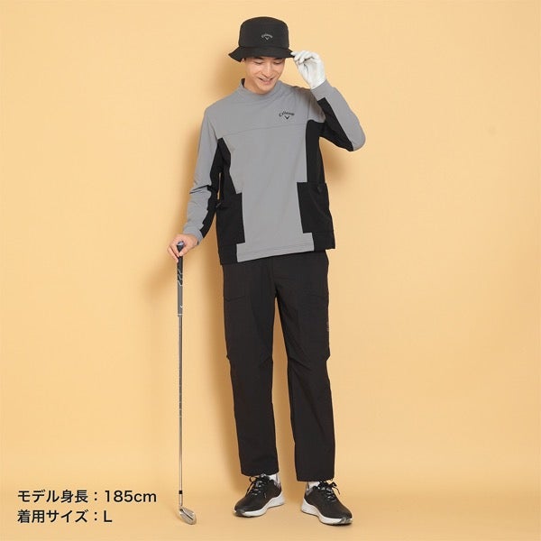 キャロウェイアパレル2024年秋冬モデルメンズカノコ&ドットエアモックネック長袖シャツC24233104Callaway【24】