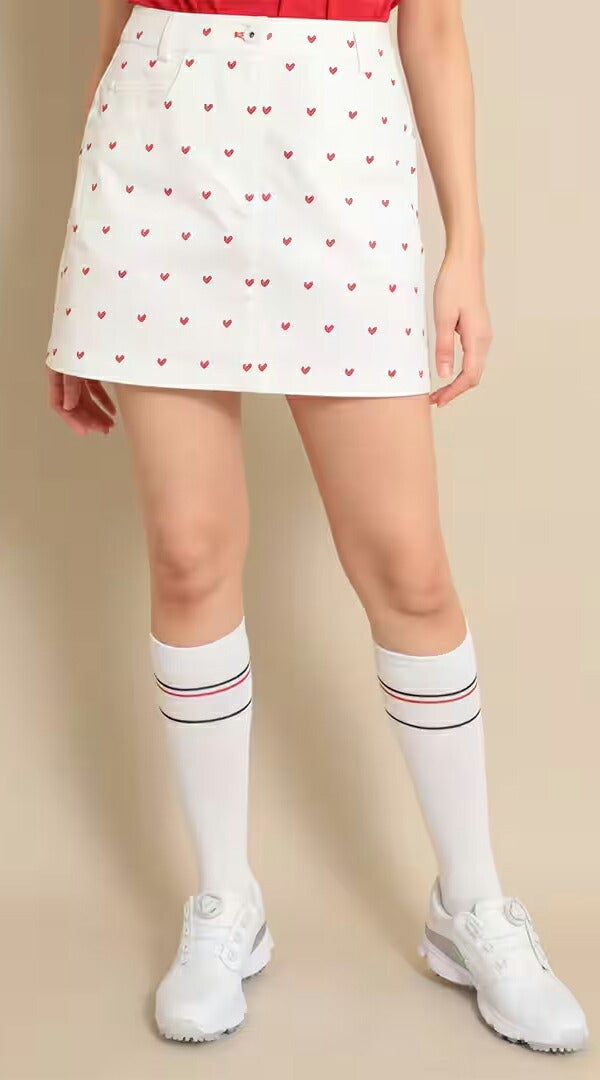 ★本日3/420時-★【パワーゴルフで2点以上購入すると最大P10倍！※要エントリー】キャロウェイアパレル2023年春夏モデルレディースハートプリントストレッチコットンツイルスカートC23128221Callaway【23】