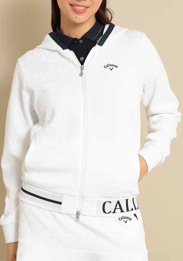 キャロウェイアパレル2023年秋冬モデルレディースフラワージャカードスウェットパーカーC23217204Callaway【23】