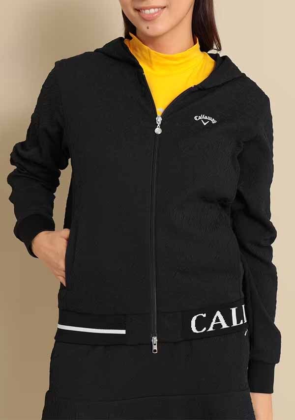 キャロウェイアパレル2023年秋冬モデルレディースフラワージャカードスウェットパーカーC23217204Callaway【23】