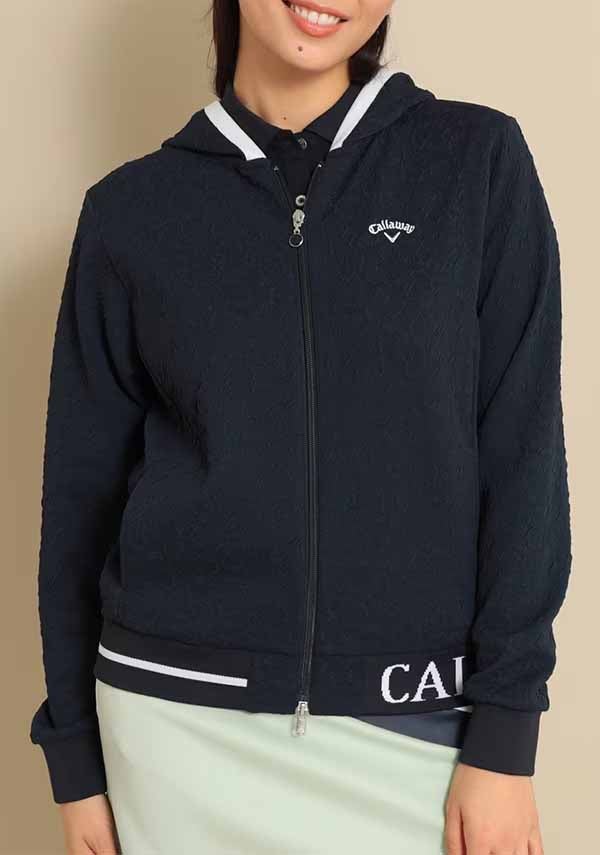 キャロウェイアパレル2023年秋冬モデルレディースフラワージャカードスウェットパーカーC23217204Callaway【23】