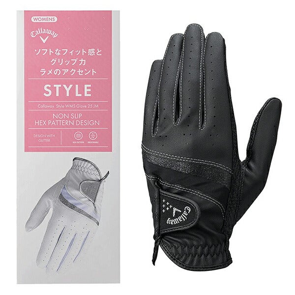 キャロウェイゴルフレディースGLCGSTYLELHWMSゴルフグローブ左手用【25】
