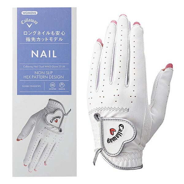 キャロウェイゴルフレディースGLCGNAILDUALWMSゴルフグローブ両手用【25】
