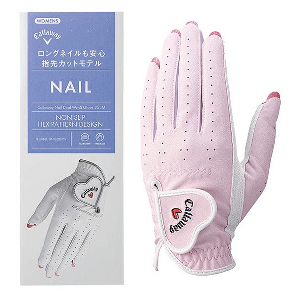 キャロウェイゴルフレディースGLCGNAILDUALWMSゴルフグローブ両手用【25】