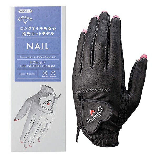 キャロウェイゴルフレディースGLCGNAILDUALWMSゴルフグローブ両手用【25】
