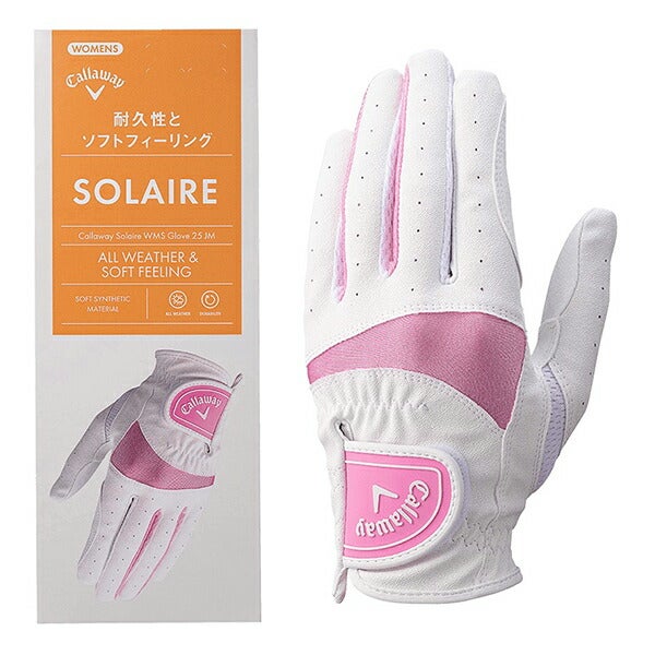 キャロウェイゴルフレディースGLCGSOLAIREDUALWMSゴルフグローブ両手用【25】