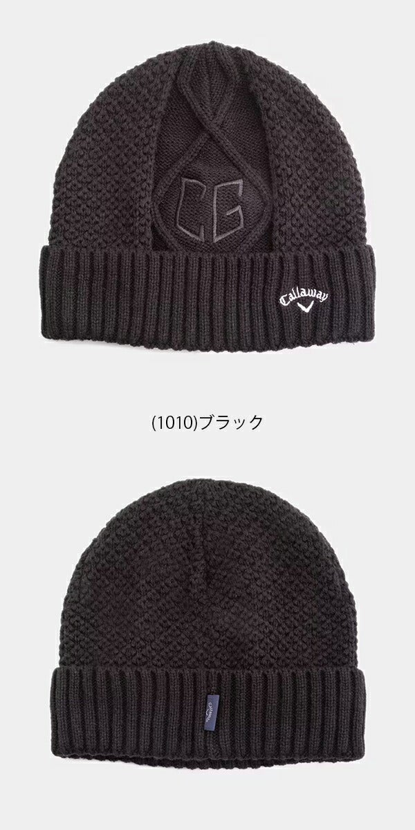 キャロウェイアパレル2023年秋冬モデルメンズCGロゴ刺繍ビーニーC23291122Callawayニット帽【23】