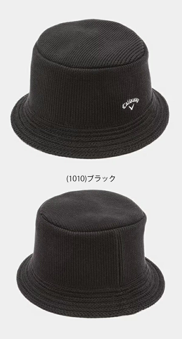 キャロウェイアパレル2023年秋冬モデルメンズロゴ刺繍ニットバケットハットC23291129Callaway【23】
