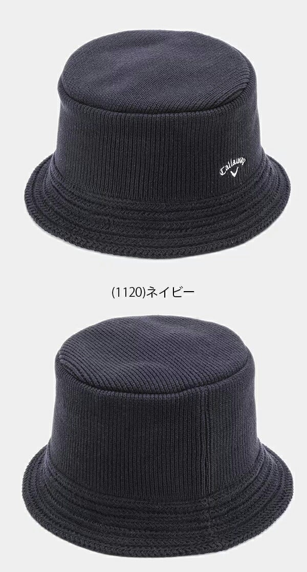 キャロウェイアパレル2023年秋冬モデルメンズロゴ刺繍ニットバケットハットC23291129Callaway【23】