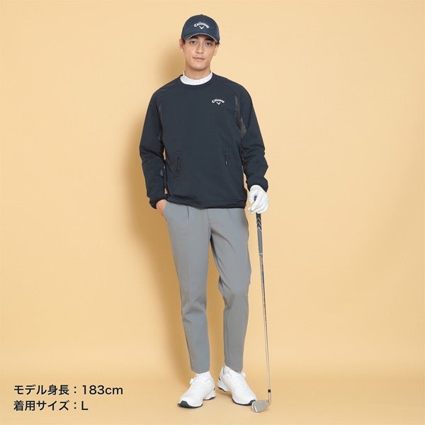 キャロウェイアパレル2024年秋冬モデルメンズシワポリエステルプルオーバーブルゾンC24215101Callaway【24】