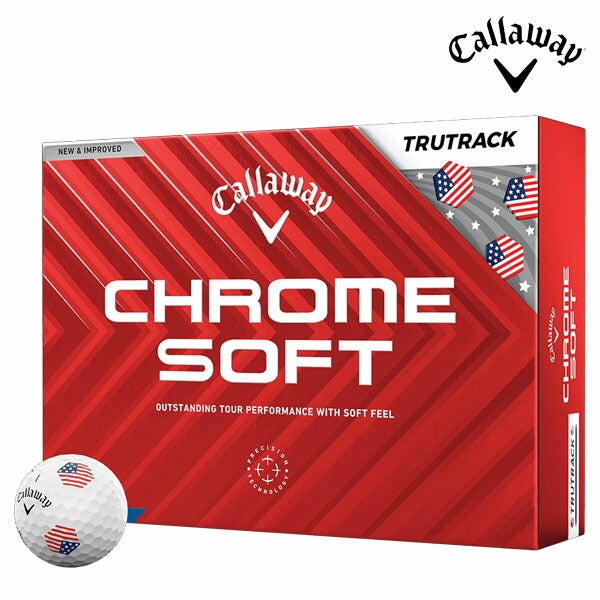 キャロウェイゴルフクロムソフトUSAトゥルートラックCHROMESOFTTRUTRACKUSAゴルフボール1ダース【25】