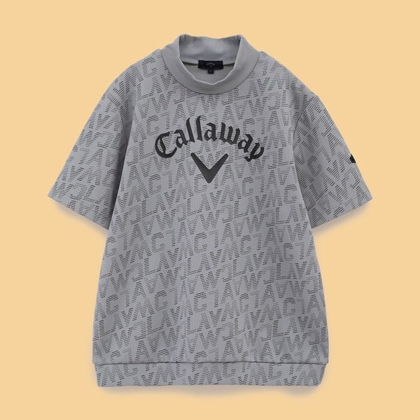 キャロウェイアパレル2024年秋冬モデルメンズロゴプリントハーフゲージ半袖スウェットC24217103Callaway【24】