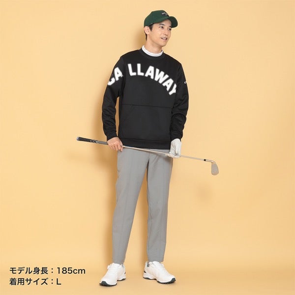 キャロウェイアパレル2024年秋冬モデルメンズロゴプリントダンボールスウェットC24217106Callaway【24】